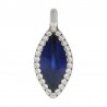 Plaqué argent antique 999° / 5 µm / Bleu transparent