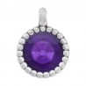 Placcato argento antico 999° / 5 µm / Viola trasparente