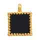 Enameled Zamak Charm Square ~8mm/2.8mm
