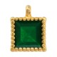 Enameled Zamak Charm Square ~8mm/2.8mm