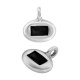 Enameled Zamak Charm Oval ~11x9mm/3.8mm