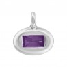 Placcato argento antico 999° / 5 µm / Viola trasparente