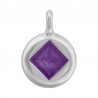 Plaqué argent antique 999° / 5 µm / Violet transparent
