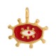 Ciondolo Ovale in Zama Smaltata con Occhio Malvagio ~16X12 Mm/2 mm