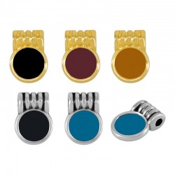 Charm rond en Zamak Émaillé 8 x 11 mm Ø 1.8 mm