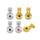 Charm Géométrique en Zamak Émaillé 9 x 15 mm Ø 2.3 mm