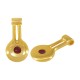 Charm Géométrique en Zamak Émaillé 12 x 24 mm Ø 2.3 mm