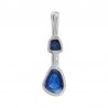 Placcato argento antico 999° / 5µm / Blu trasparente