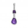 Plaqué argent antique 999° / 5 µm / Violet transparent