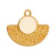 Enameled Zamak Charm Hemicycle 23x16mm