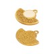 Enameled Zamak Charm Hemicycle 23x16mm