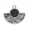 999° Silver Antique Plated/ 5µm/ Black