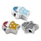 Slider Stella in Zama Smaltata con Berretto 13X14 Mm/5 mm Ø2.2 mm