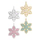 Charm en Zamak Émaillé en Forme de Flocon de Neige 18 mm/2 mm