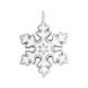 Charm en Zamak Émaillé en Forme de Flocon de Neige 18 mm/2 mm