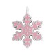 Colgante de Zamak Esmaltado con Copo de Nieve 18 Mm/2 mm