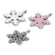 Colgante de Zamak Esmaltado con Copo de Nieve 18 Mm/2 mm