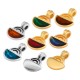 Enameled Zamak Geometric Charm 10x11mm/2mm Ø2.2mm