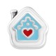 Enameled Zamak Bead House 13mm/ 5mm Ø2.2mm