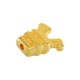 Slider in Zama Smaltata con Piedi di Babbo Natale Davanti al Camino 15X16 mm Ø2.2 mm