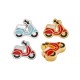 Curseur en Zamak émaillé Moto 16 x 13 mm/4 mm Ø 1.7 mm