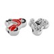 Curseur en Zamak émaillé Moto 16 x 13 mm/4 mm Ø 1.7 mm