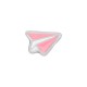 Deslizador de Zamak Esmaltado con Forma de Avión de Papel 13 x 10 mm/4 mm Ø1,7 mm