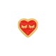 Enameled Zamak Slider Heart 10mm/4mm Ø1.7mm