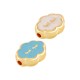 Enameled Zamak Slider Cloud 13x10mm/4mm Ø1.7mm