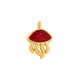 Enameled Zamak Charm Jellyfish 9x11mm/2.4mm