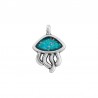 999° Silver Antique Plated/ 5µm/ Glitter Turquoise
