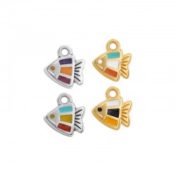 Charm Poisson en Zamak émaillé 9 x 7 mm/2.1 mm