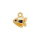 Enameled Zamak Charm Fish 9x7mm/2.1mm