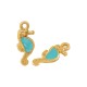 Enameled Zamak Charm Seahorse 6x13mm/2.5mm