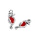 Charm en Zamak émaillé Hippocampe 6 x 13 mm/2,5 mm