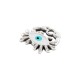 Enameled Zamak Charm Carb with Evil Eye 11x10mm/1.9mm