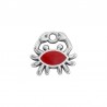 999° Silver Antique Plated/ 5µm/ Red