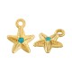 Charm Étoile de Mer en Zamak Émaillé 9 mm/2.2 mm
