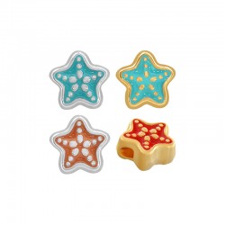 Slider Étoile de Mer en Zamak émaillé 9 mm/4 mm
