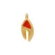 Charm en Zamak émaillé « Pince de Crabe » 7 x 13 mm/3 mm