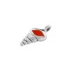 Enameled Zamak Charm Shell 7x13mm/2.75mm