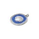 Charm Redondo de Zamak Esmaltado con Concha 20 mm