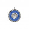 999° Silver Antique Plated/ 5µm/ Pearlised Blue