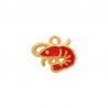 Chapado en Oro de 24 Quilates/ 0,12 µm/ Rojo Fluorescente