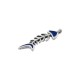 Enameled Zamak Pendant Fishbone 11x29mm
