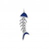999° Silver Antique Plated/ 5µm/ Navy Blue