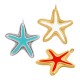 Enameled Zamak Pendant Starfish 33mm