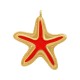 Enameled Zamak Pendant Starfish 33mm