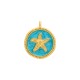Charm Redondo de Zamak Esmaltado con Estrella de Mar 20 mm