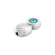 Glissière en Zamak émaillé Coquillage et Œil Maléfique 12 x 7 mm/3.4 mm Ø 1.40 mm